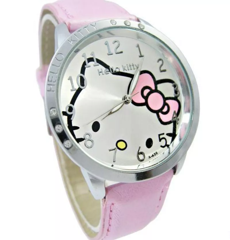 Часы Hello Kitty для маленьких принцесс! кварцевые с инкрустацией