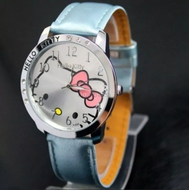 Часы Hello Kitty для маленьких принцесс! кварцевые с инкрустацией 2