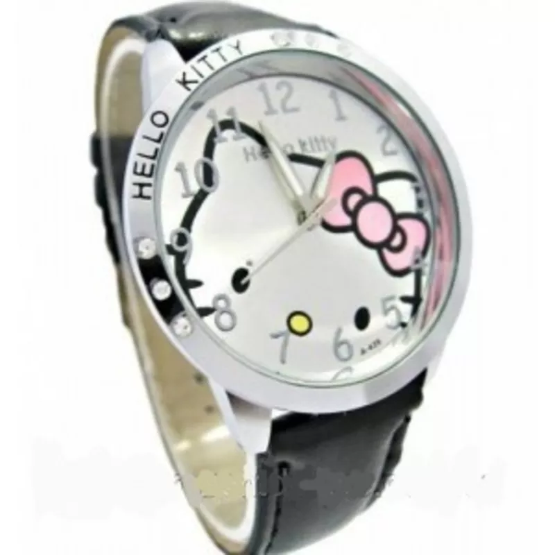 Часы Hello Kitty для маленьких принцесс! кварцевые с инкрустацией 3