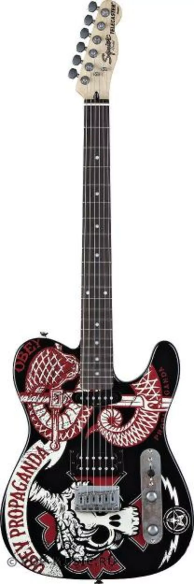 гитару ЭЛЕКТРОГИТАРА FENDER SQUIER OBEY GRAPHIC TELECASTER HS RW PROPA